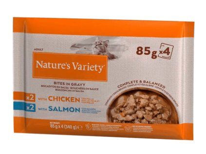 Kapsičky pro kočky Nature’s Variety kuře losos 4x85 g